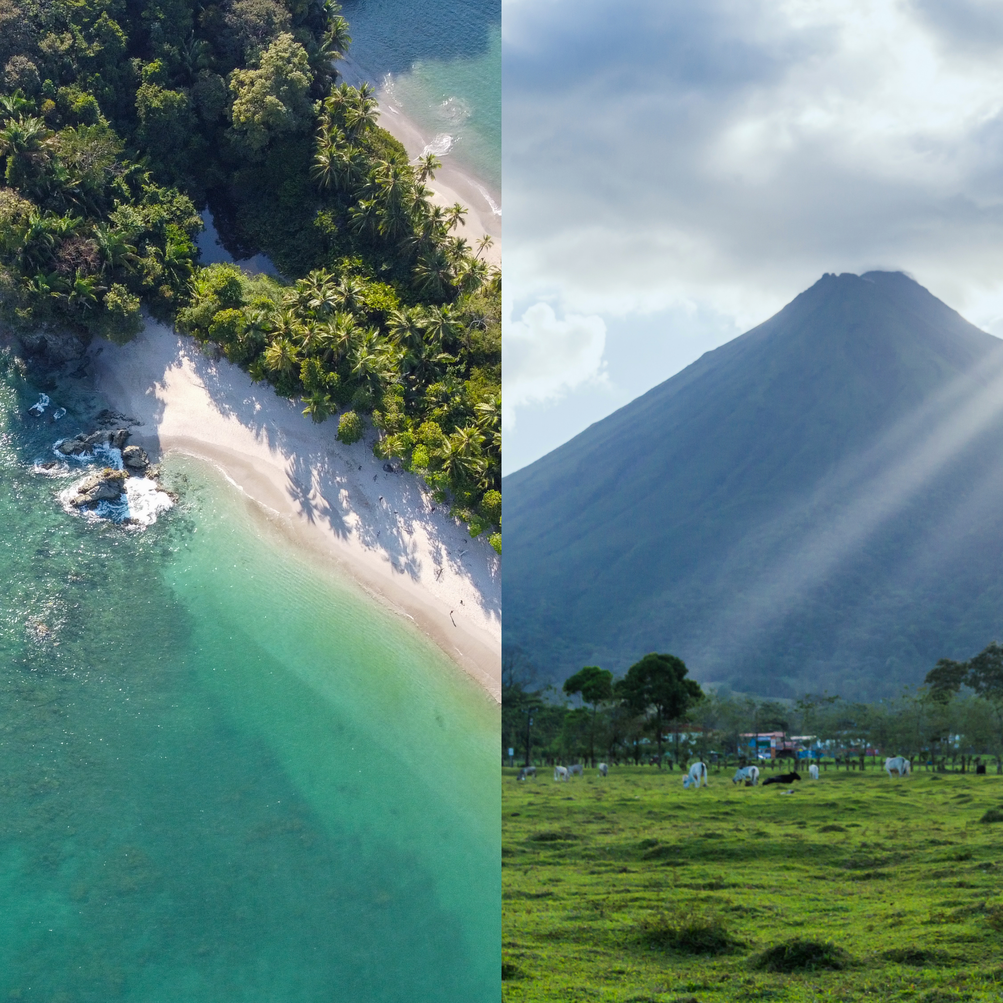 Private transfer route from Arenal Volcano to Manuel Antonio in Costa Rica